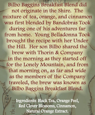 Bilbo Baggins Breakfast Blend Tea Back