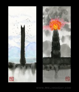 The Two Towers diptych - Melissa Gay