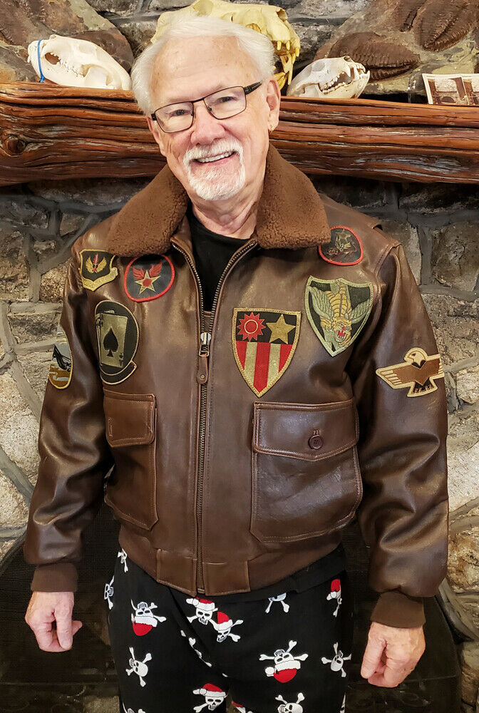 Flying Tigers Leather Patch Jacket