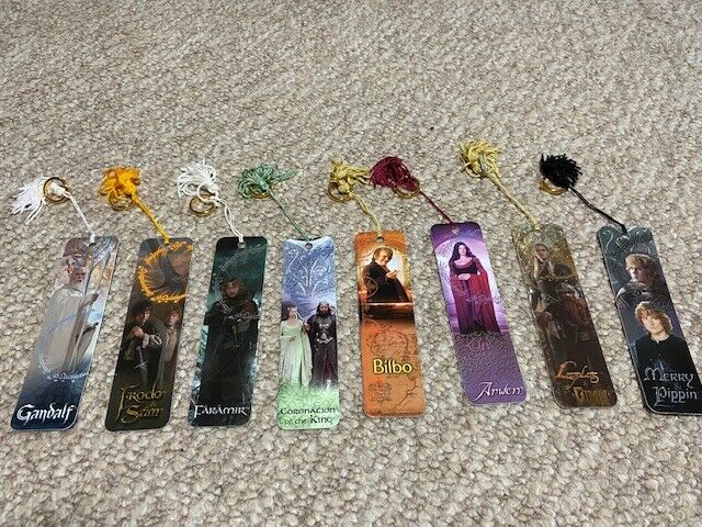 TCG - Lord of the Rings Bookmark set of 8 with 7 One Ring Replicas
