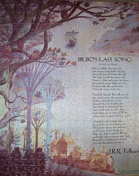 Blauwe plek wees gegroet samenzwering TCG - "Bilbo's Last Song" Puzzle